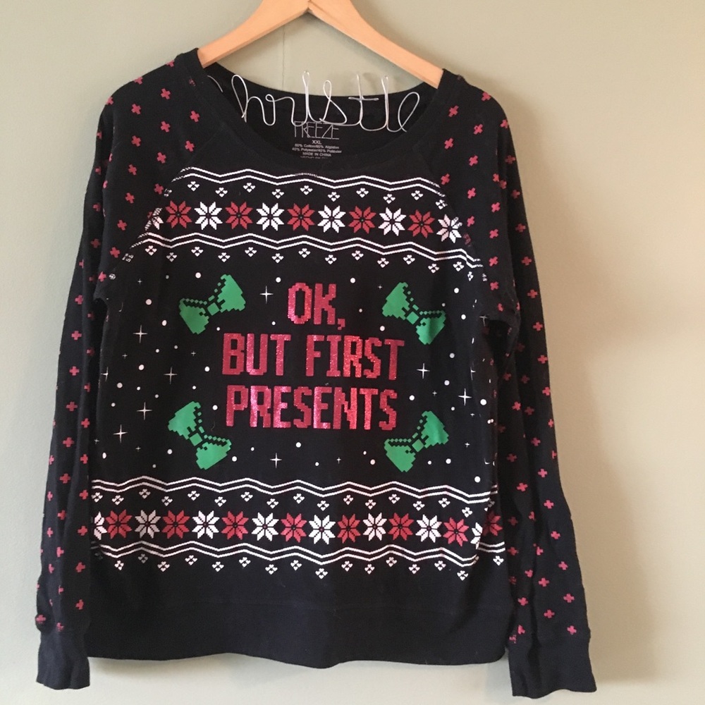 Funny Christmas Shirt with Matching Hat Sz XXL